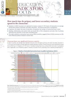 in education indicators focus