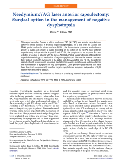 Neodymium:YAG laser anterior capsulectomy
