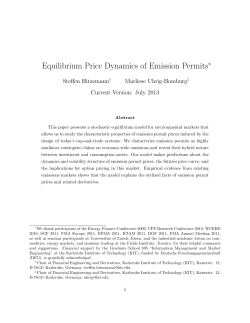 Equilibrium Price Dynamics of Emission Permits