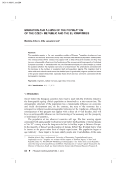 migration and ageing of the population of the czech republic and the