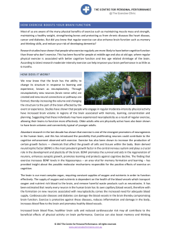 how exercise boosts your brain function