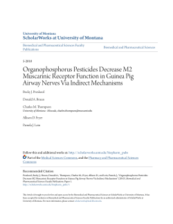 Organophosphorus Pesticides Decrease M2 Muscarinic Receptor