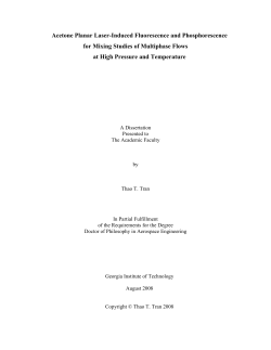 Acetone Planar Laser-Induced Fluorescence and Phosphorescence