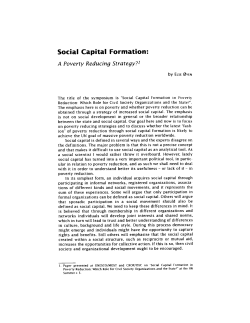 Social Capital Formation - BORA
