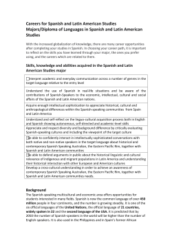 Spanish and Latin American Studies