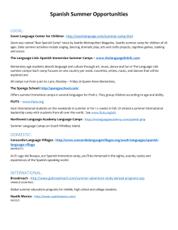 Spanish Summer Opportunities