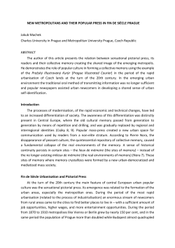 NEW METROPOLITANS AND THEIR POPULAR PRESS IN FIN DE