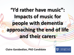 “I`d rather have music”: Impacts of music for