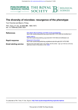 The diversity of microbes: resurgence of the phenotype