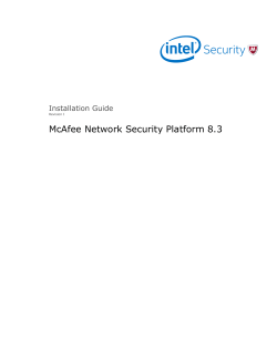 Network Security Platform 8.3 Installation Guide