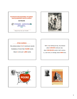 Functional decomposition of spoken word production and its control