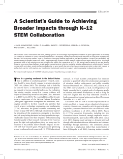 A Scientist`s Guide to Achieving Broader Impacts