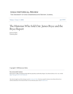 The Historian Who Sold Out: James Bryce and the Bryce Report