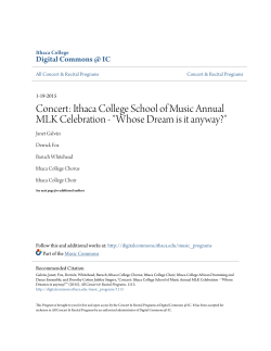 Concert: Ithaca College School of Music Annual MLK Celebration