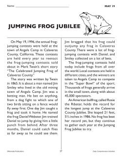jumping frog jubilee