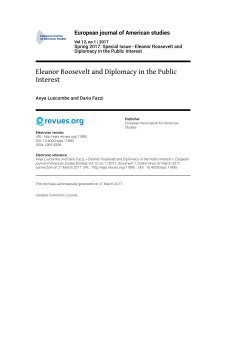 European journal of American studies, Vol 12, no 1 | 2017