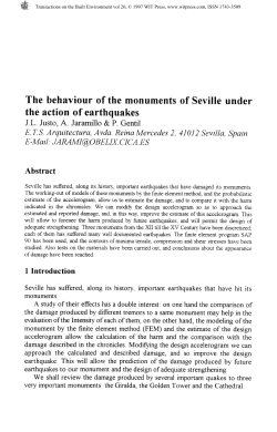 The behaviour of the monuments of Seville under the