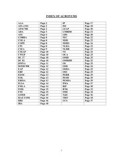 INDEX OF ACRONYMS - CSEA Local 1000, AFSCME, AFL-CIO