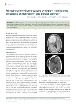 Frontal lobe syndrome caused by a giant