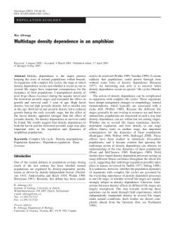 Multistage density dependence in an amphibian