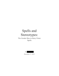 Spells and Stereotypes - University of Pennsylvania Department of