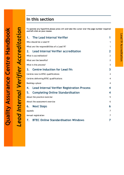 2. Lead Internal Verifier accreditation