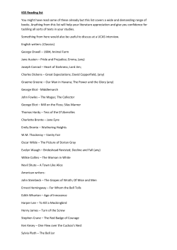 KS5 Reading List - The Astley Cooper School