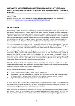 Alternative dispute resolution approaches and their application in