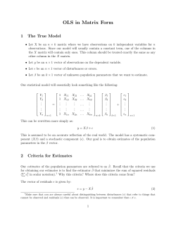 OLS in Matrix Form