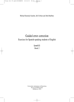 Guided error correction - Servei de Publicacions de la UAB