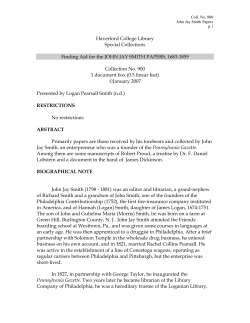 John Jay Smith papers, 1683-1859