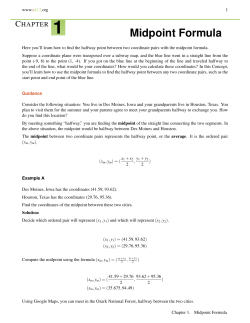 Midpoint Formula