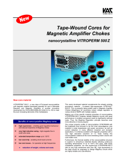Tape-Wound Cores for Magnetic Amplifier Chokes