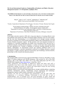 1 The Second International Conference Employability of Graduates
