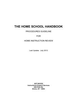 the home school handbook