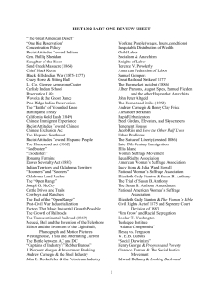 HIST1301 PART FOUR REVIEW SHEET