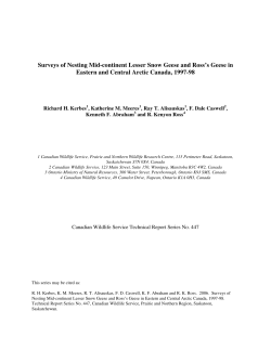 Surveys of Nesting Mid-continent Lesser Snow Geese