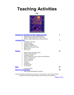 Teaching Activities - Arbordale Publishing