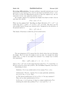 Ch 3.9 Antiderivatives