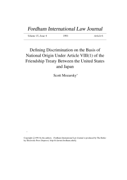 Defining Discrimination on the Basis of National Origin