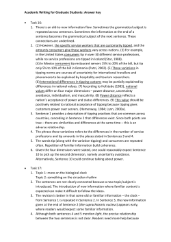 Academic Writing for Graduate Students: Answer key • Task 16: 1