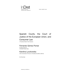 Spanish Courts, the Court of Justice of the European Union