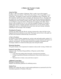 A Hidden Life Teacher`s Guide