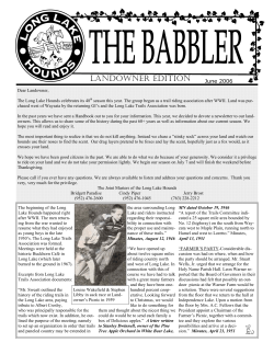 June 2006 Babbler - Long Lake Hounds