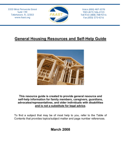 General Housing Resources and Self-Help Guide