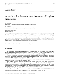 A method for the numerical inversion transforms of Laplace