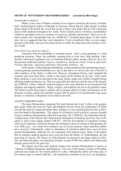 the history of phytotherapy and pharmacognosy