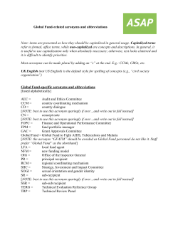 Global Fund-related acronyms and abbreviations Note: items are