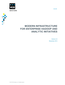 modern infrastructure for enterprise hadoop and your