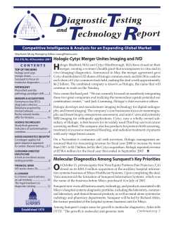 Hologic-Cytyc Merger Unites Imaging and IVD Molecular